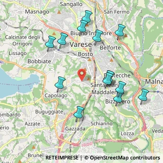 Mappa Via Torquato Tasso, 21100 Varese VA, Italia (2.11357)