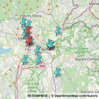Mappa Via Virgilio, 21046 Malnate VA, Italia (3.61118)