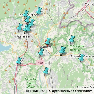 Mappa Via Virgilio, 21046 Malnate VA, Italia (4.56333)