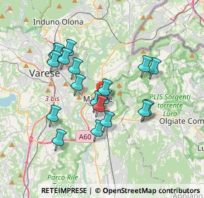 Mappa Via Virgilio, 21046 Malnate VA, Italia (3.13)