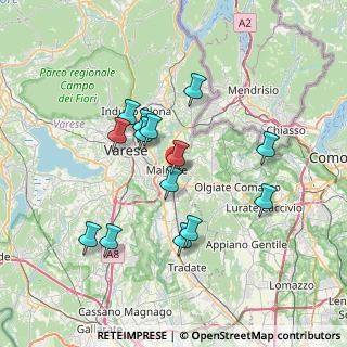 Mappa Via C. Toselli, 21046 Malnate VA, Italia (6.52429)