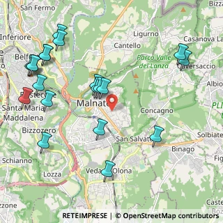 Mappa Via C. Toselli, 21046 Malnate VA, Italia (2.5145)