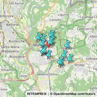 Mappa Via C. Toselli, 21046 Malnate VA, Italia (1.06)