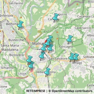 Mappa Via C. Toselli, 21046 Malnate VA, Italia (1.79538)