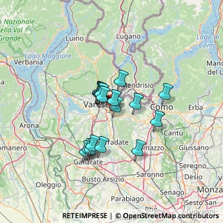 Mappa Via C. Toselli, 21046 Malnate VA, Italia (9.63389)