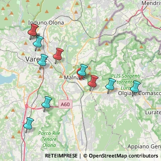 Mappa Via C. Toselli, 21046 Malnate VA, Italia (4.61)