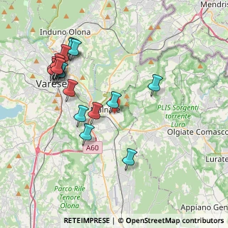 Mappa Via C. Toselli, 21046 Malnate VA, Italia (4.3415)