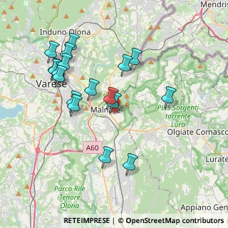 Mappa Via C. Toselli, 21046 Malnate VA, Italia (3.93)