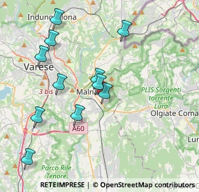 Mappa Via C. Toselli, 21046 Malnate VA, Italia (3.91636)