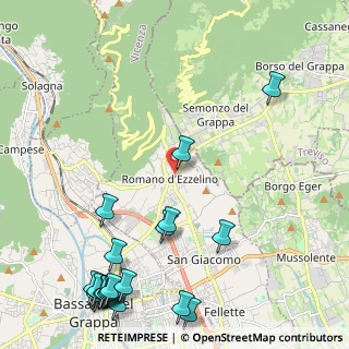 Mappa Via Dante Alighieri, 36060 Romano D'ezzelino VI, Italia (3.137)