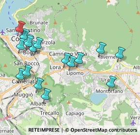 Mappa Via Provinciale per Lecco, 22038 Lipomo CO, Italia (2.16471)