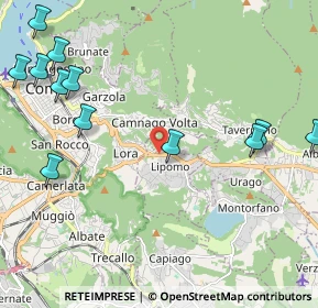 Mappa Via Provinciale per Lecco, 22038 Lipomo CO, Italia (2.77667)