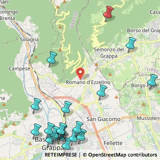 Mappa Via Pragalera, 36060 Romano D'ezzelino VI, Italia (3.2635)