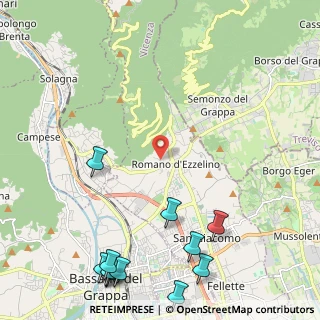 Mappa Via Pragalera, 36060 Romano D'ezzelino VI, Italia (3.22583)
