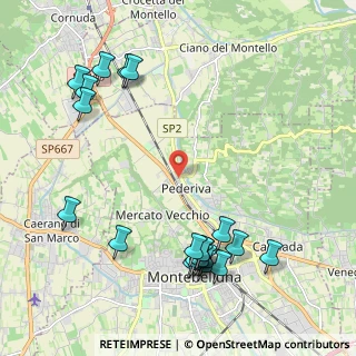 Mappa Via Monte Piana, 31044 Montebelluna TV, Italia (2.5675)