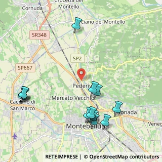 Mappa Via Monte Tofane, 31044 Montebelluna TV, Italia (2.52429)