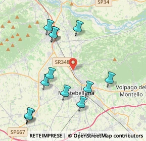 Mappa Via Monte Tofane, 31044 Montebelluna TV, Italia (4.37083)