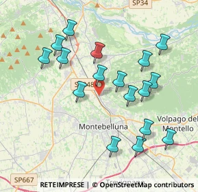 Mappa Via Monte Tofane, 31044 Montebelluna TV, Italia (3.86235)