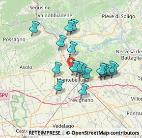 Mappa Via Monte Tofane, 31044 Montebelluna TV, Italia (5.90056)
