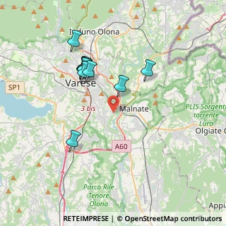 Mappa Via dei Vignò, 21100 Varese VA, Italia (3.49273)