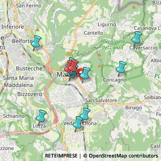 Mappa Via Carlo Bernasconi, 21046 Malnate VA, Italia (1.66667)