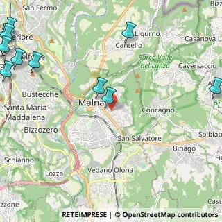 Mappa Via Carlo Bernasconi, 21046 Malnate VA, Italia (3.49455)