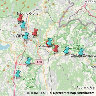 Mappa Via Carlo Bernasconi, 21046 Malnate VA, Italia (4.58091)