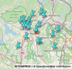 Mappa Via Carlo Bernasconi, 21046 Malnate VA, Italia (6.315)