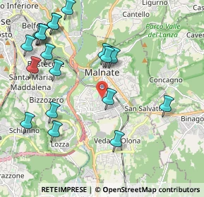 Mappa Via Caprera, 21046 Malnate VA, Italia (2.357)