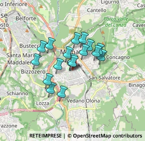 Mappa Via Caprera, 21046 Malnate VA, Italia (1.18111)