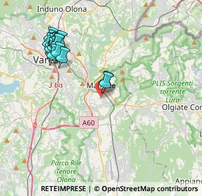 Mappa Via Caprera, 21046 Malnate VA, Italia (4.36588)