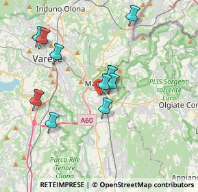 Mappa Via Caprera, 21046 Malnate VA, Italia (3.33909)