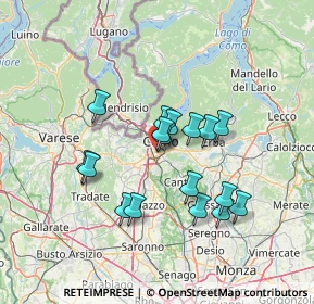 Mappa Via Varesina, 22079 Como CO, Italia (11.52941)