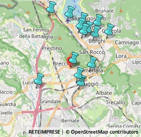 Mappa Via Varesina, 22079 Como CO, Italia (1.83571)