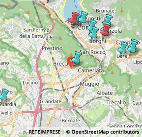 Mappa Via Varesina, 22079 Como CO, Italia (2.676)