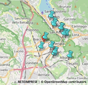 Mappa Via Varesina, 22079 Como CO, Italia (1.48923)