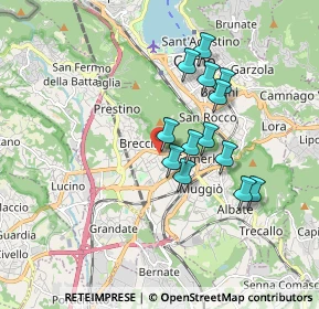Mappa Via Varesina, 22079 Como CO, Italia (1.48)
