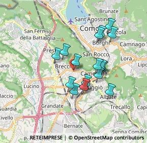 Mappa Via Varesina, 22079 Como CO, Italia (1.46235)
