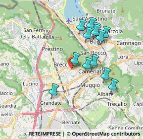 Mappa Via Varesina, 22079 Como CO, Italia (1.69769)