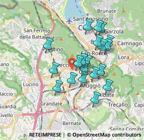 Mappa Via Varesina, 22079 Como CO, Italia (1.4805)