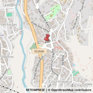 Mappa Piazzale Monte Bianco, 10, 11013 Courmayeur, Aosta (Valle d'Aosta)