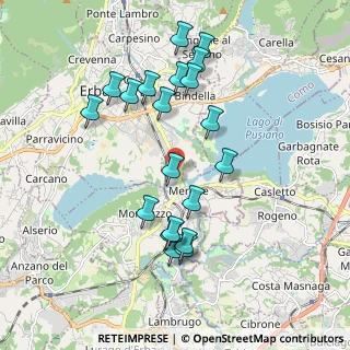Mappa Via Nuova Valassina, 22046 Merone CO, Italia (1.8675)