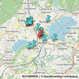 Mappa Via Nuova Valassina, 22046 Merone CO, Italia (1.351)