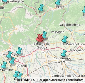 Mappa Via Povese, 36060 Romano D'ezzelino VI, Italia (23.08333)