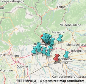 Mappa Via Povese, 36060 Romano D'ezzelino VI, Italia (8.71176)