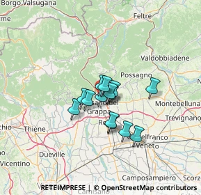 Mappa Via Povese, 36060 Romano D'ezzelino VI, Italia (7.89286)