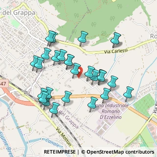 Mappa Via Povese, 36060 Romano D'ezzelino VI, Italia (0.45185)