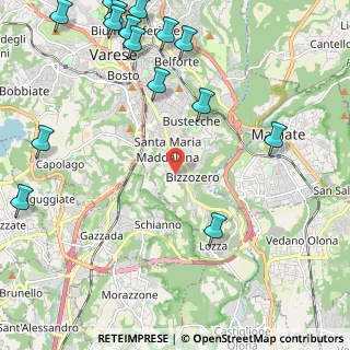 Mappa Via Sirio, 21100 Varese VA, Italia (3.21625)