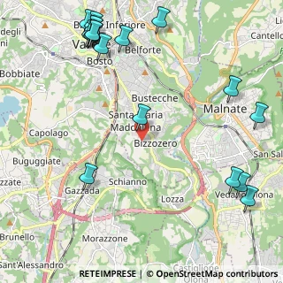 Mappa Via Sirio, 21100 Varese VA, Italia (3.01944)