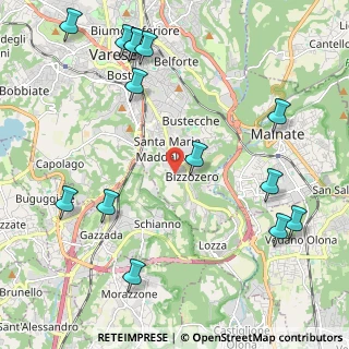 Mappa Via Sirio, 21100 Varese VA, Italia (2.705)